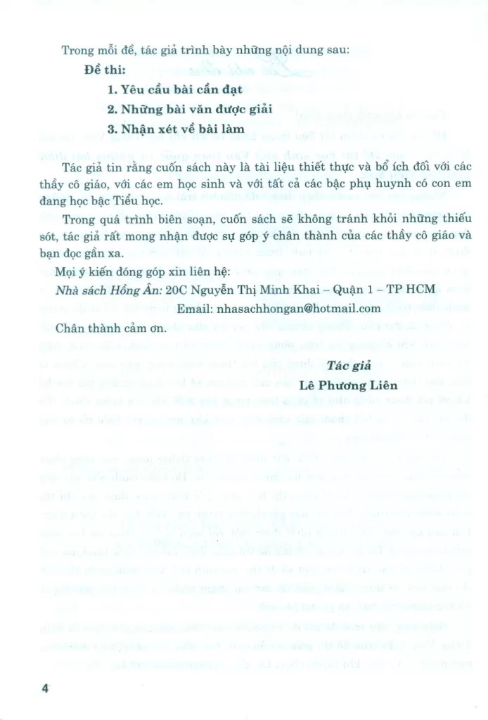 ĐỀ THI HỌC SINH GIỎI VĂN TOÀN QUỐC VÀ NHỮNG BÀI ĐƯỢC GIẢI BẬC TIỂU HỌC (Dùng chung cho các bộ SGK hiện hành)